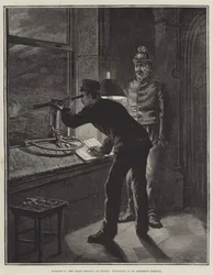 Incendie du théâtre de la ville à Vienne, veilleur dans le clocher de Saint-Étienne